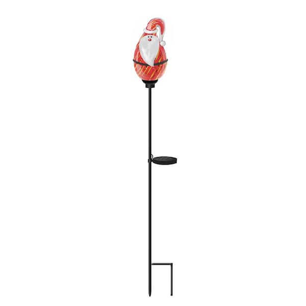 31.5 in. Solar Lawn Stake-Santa
