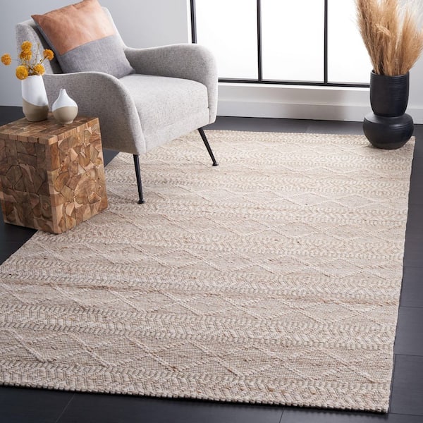 Marbella Natural/Beige 8 ft. x 10 ft. Bohemian Striped Area Rug
