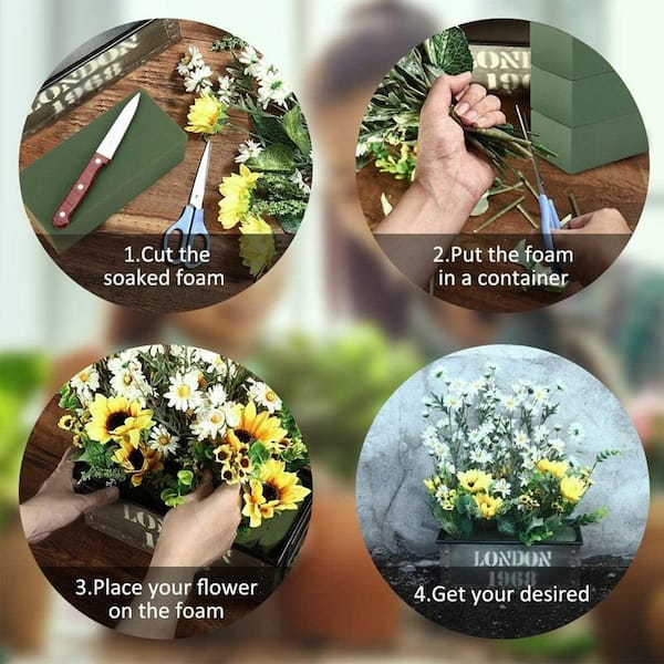 ÉCLAT Botanical aircolor foam Afoxsos 2.3 in. 2.3 in. x 3.5 in. x 8 in. Green Indoor/Outdoor