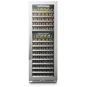 153 Bottle Seamless Stainless Steel Dual Zone Wine Refrigerator
