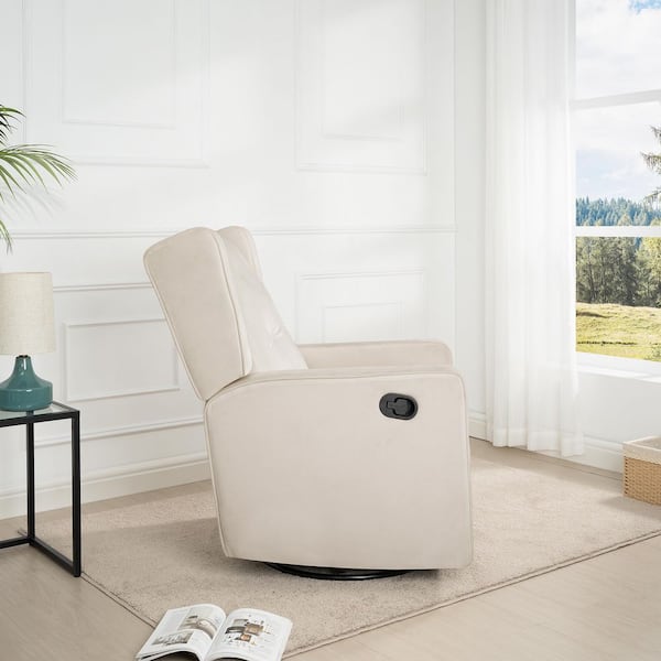 Cream glider recliner sale