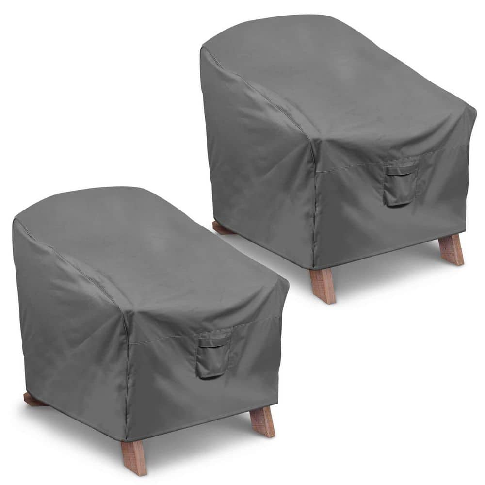 Standard Grey Patio Adirondack Chair Cover Waterproof Heavy Duty Outdoor Furniture Cover 2 Pack price history on PriceWatchPro
