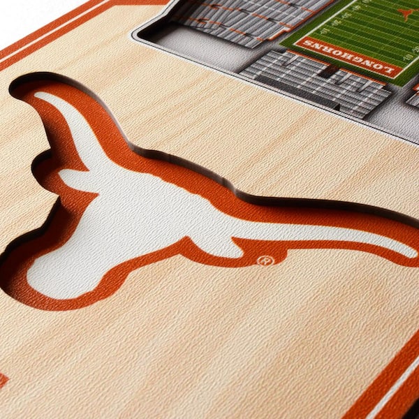 NCAA Texas Longhorns 6 in. x 19 in. 3D Stadium Banner-Darrell K Royal-Texas Memorial Stadium