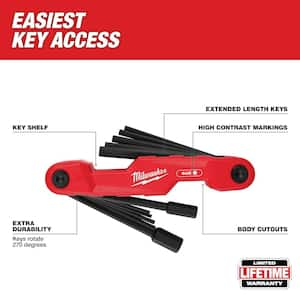 Electrician's SAE Folding Hex Key Set (11-Piece)