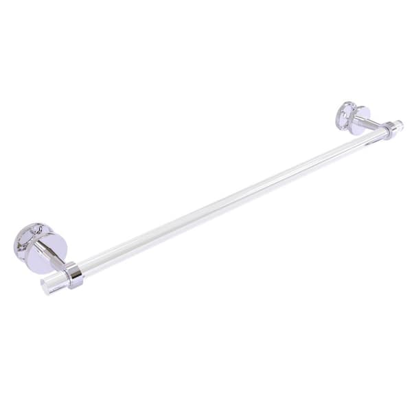 Allied Brass Clearview 30 in. Shower Door Towel Bar in Polished Chrome