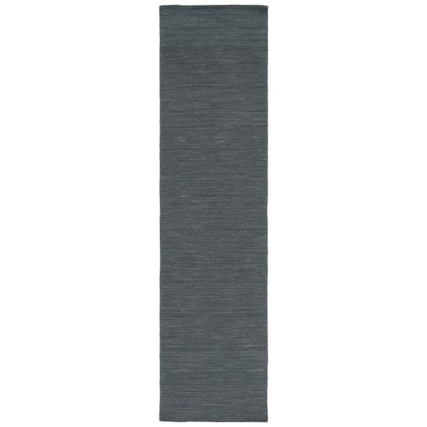 SAFAVIEH Kilim Grey/Silver 2 ft. x 9 ft. Solid Color Runner Rug