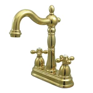 Heritage 2-Handle Bar Faucet in Polished Brass