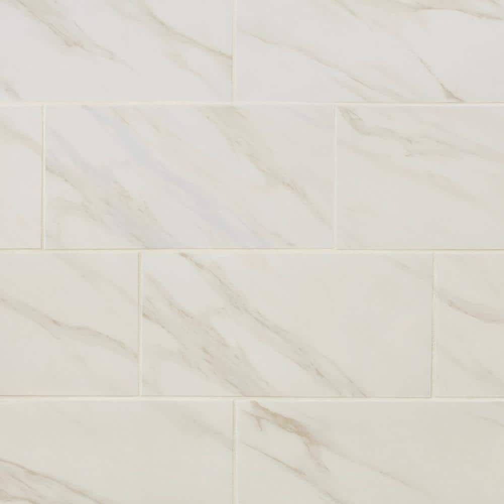 Daltile Selwyn Bianco Calacatta Matte 12 in. x 24 in. Glazed Porcelain  Floor and Wall Tile (15.6 sq. ft./Case) SL601224HD1P6 - The Home Depot