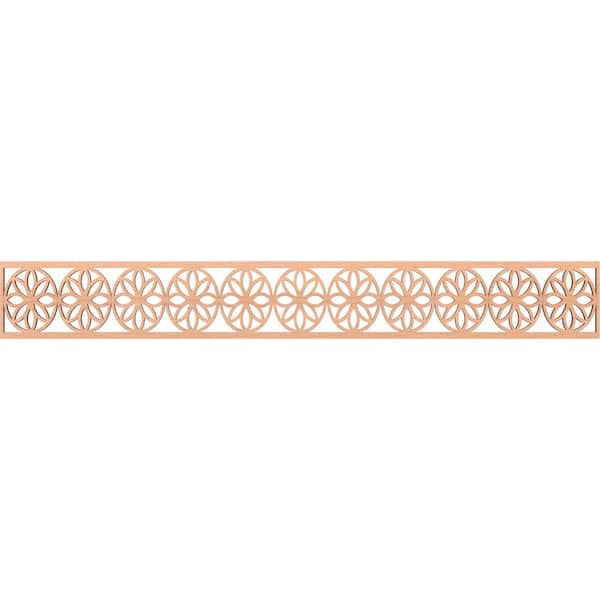 Ekena Millwork Blume Fretwork 0.25 in. D x 46.5 in. W x 6 in. L Alder Wood Panel Moulding