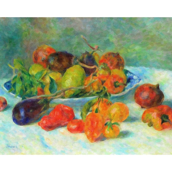 Impressionist Impression Renoir's Fruits of the Midi by Grotto Studios Unframed Graphic Poster Art Print 16 in. x 20 in.
