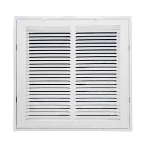 14 in. x 14 in. Square Return Air Filter Grille of Steel in White
