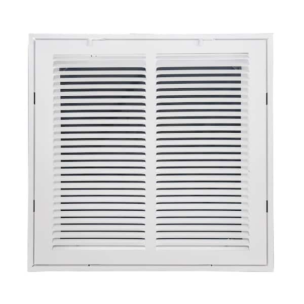 Venti Air 14 in. x 14 in. Square Return Air Filter Grille of Steel in White