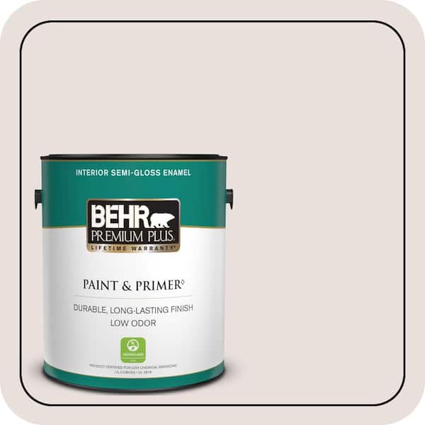 BEHR PREMIUM PLUS 1 gal. #730A-2 Cloud Nine Semi-Gloss Enamel Low Odor Interior Paint & Primer