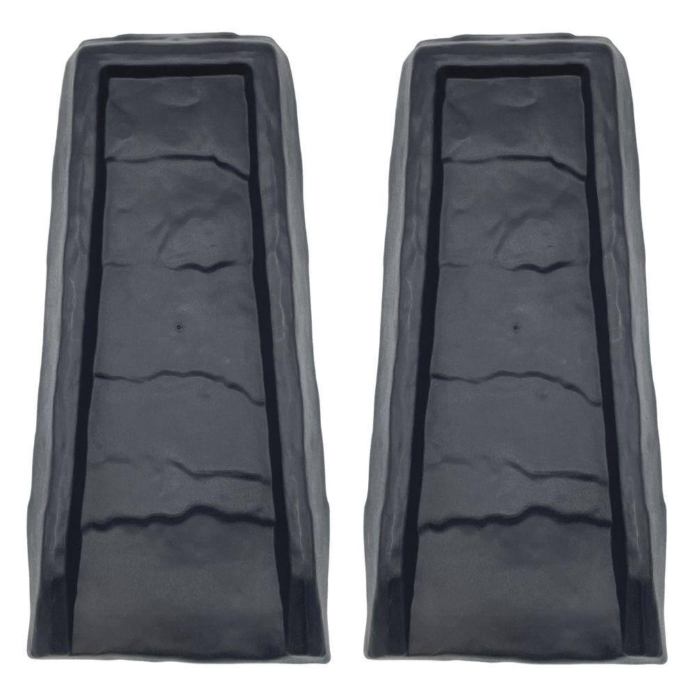 Master Mark Black Splash Block Gutter Downspout (2Pack) 304241 The Home Depot