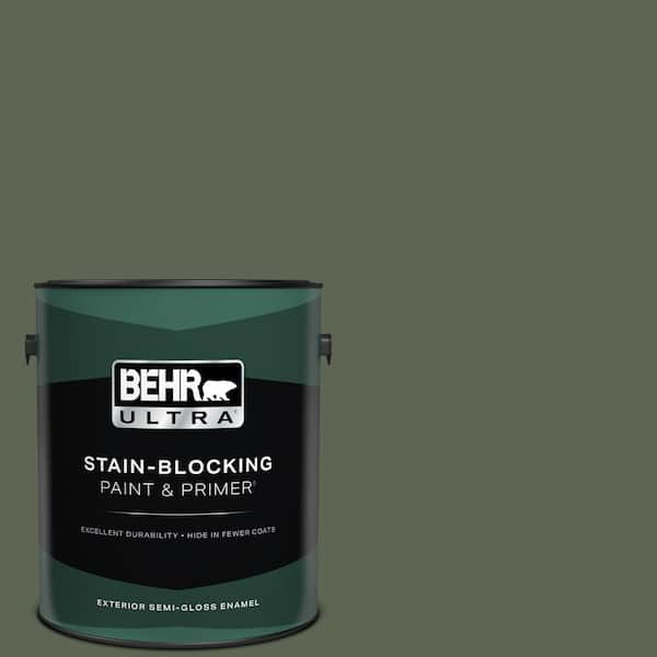 BEHR ULTRA 1 gal. #N390-7 Cypress Vine Semi-Gloss Enamel Exterior Paint & Primer