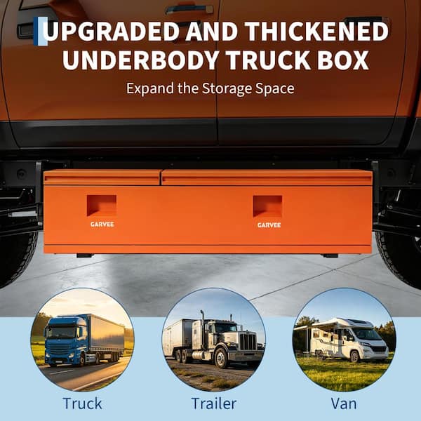 PioneerWorks Truck Bed Tool Box 54 In, Double‑Door Waterproof