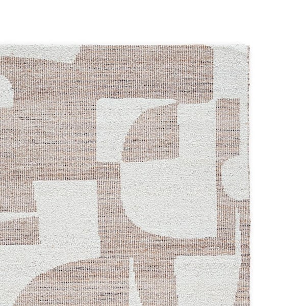 Jimmy Gray, Beige and Brown 5 ft. x 7 ft. Geometric Area Rug