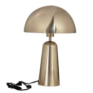 Aranzola 11.81 in. W x 17.83 in. H Brushed Gold Table Lamp for Living Room with Brushed Gold Metal Shade