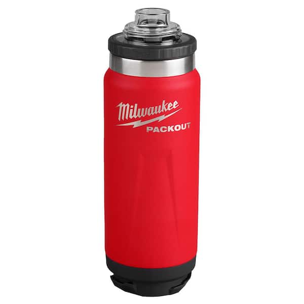 Milwaukee 48-22-8382R PACKOUT 18oz Red Insulated Bottle with Chug Lid