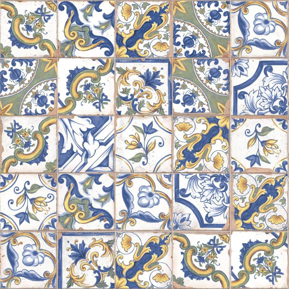 Kings Campania Amalfi 4-3/8 in. x 13 in. Ceramic Floor and Wall Take Home Tile Sample price history on PriceWatchPro