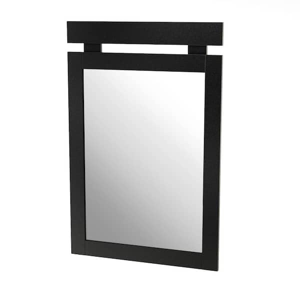 South Shore Spectra 43 in. x 29 in. Pure Black Framed Mirror-DISCONTINUED