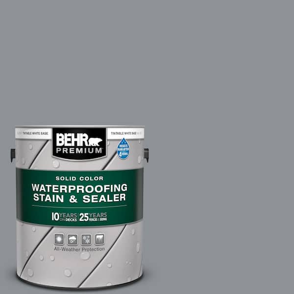 BEHR PREMIUM 1 gal. #770F-4 Gray Area Solid Color Waterproofing Exterior Wood Stain and Sealer