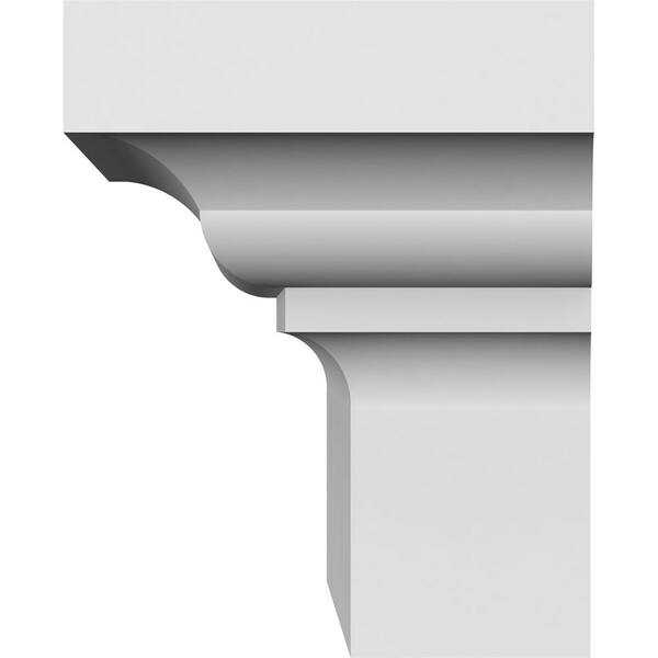 Ekena Millwork Crosshead Moulding - 59" Bottom Width X 63" Top Width, Primed White Polyurethane (CRH07X59BT-EG)