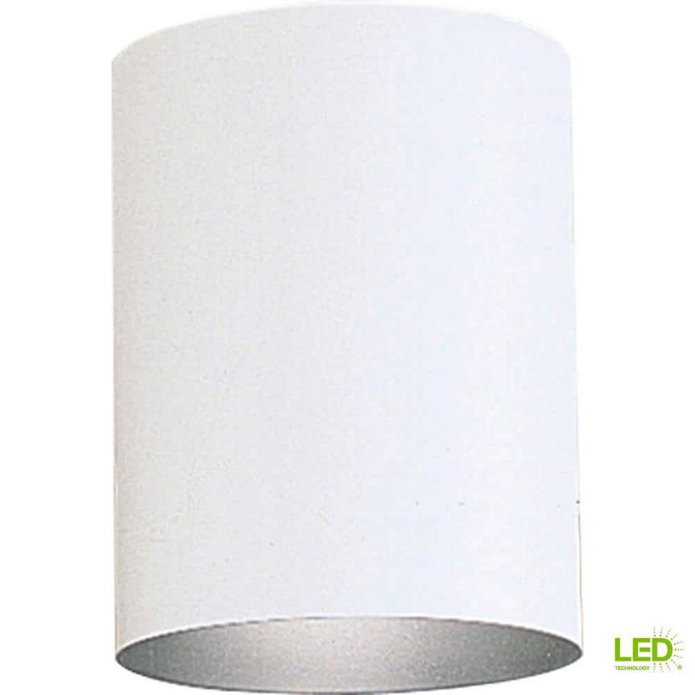 White Aluminum 5" LED Indoor/Outdoor Flush Mount Cylinder