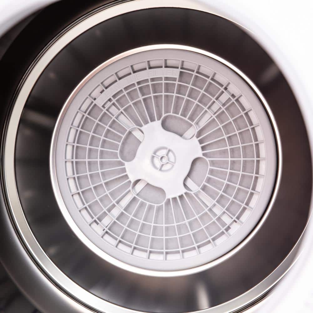 Compact White Stainless Steel Portable Electric Dryer, 2.6 cu. ft.