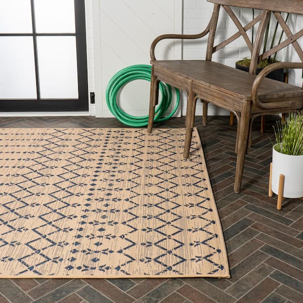 Nordic Geometric Lattice Outdoor Carpets Multifunction Outdoor