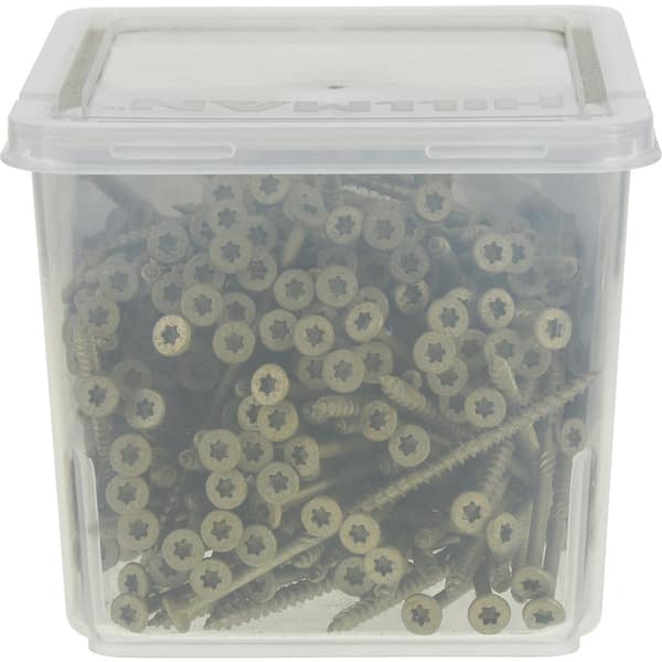 Power Pro #10 4 in. Star Flat Head Wood Screws (5 lb.-Pack) 48755