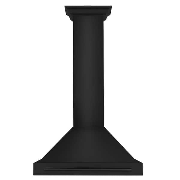 30 in. 400 CFM Convertible Wall Mount Range Hood with LED Light and Handle in Black Stainless Steel