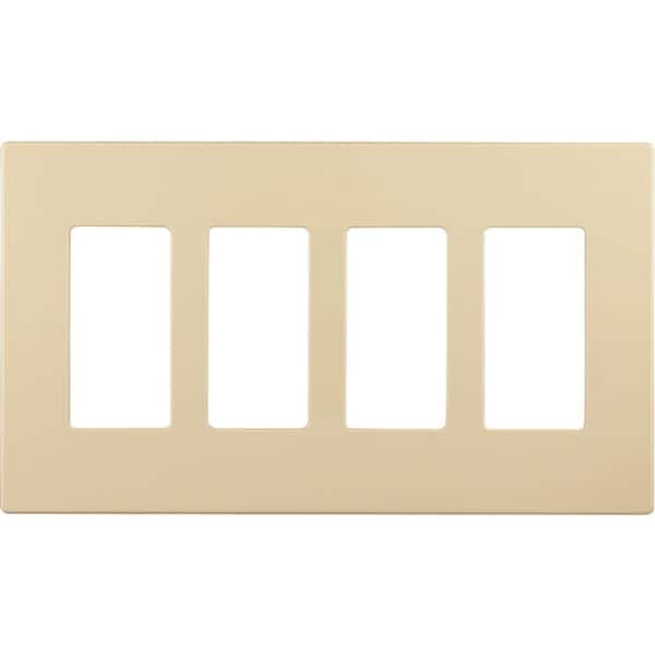 Eaton Ivory 4-Gang Decorator/Rocker Wall Plate (1-Pack)