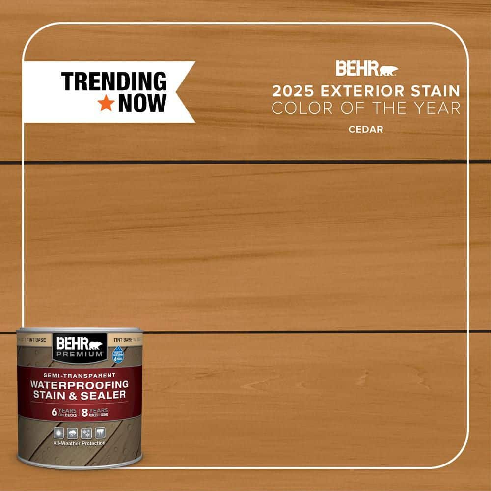 8 oz. #ST-146 Cedar Semi-Transparent Waterproofing Exterior Wood Stain and 