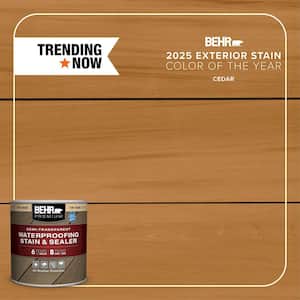 8 oz. #ST-146 Cedar Semi-Transparent Waterproofing Exterior Wood Stain and Sealer Sample