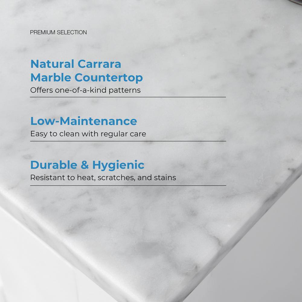 Tahoe 72" Pure White Double Sink Freestanding Vanity