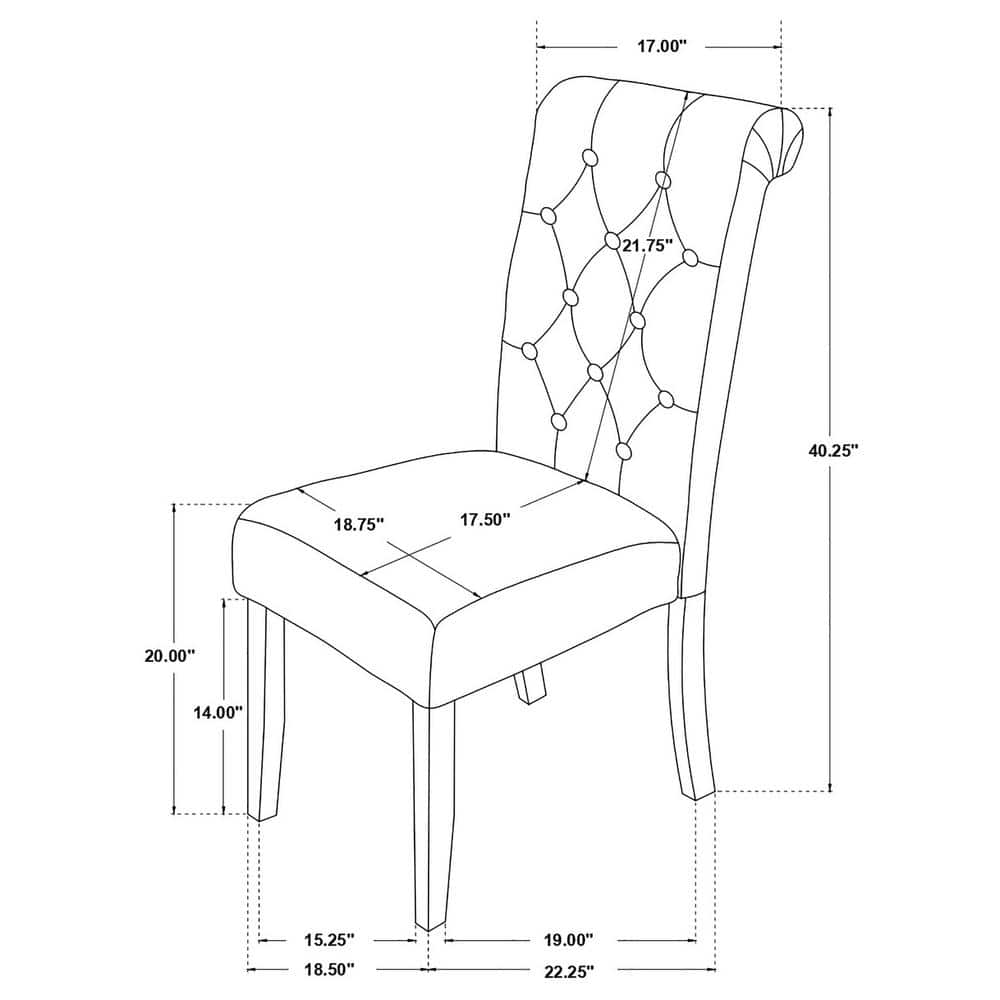 Elegant Beige Upholstered Parsons Side Chair with Rustic Wood Legs
