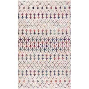 Savannah Cream 9 ft. 2 in. x 12 ft. 5 in. Modern Abstract Area Rug Large