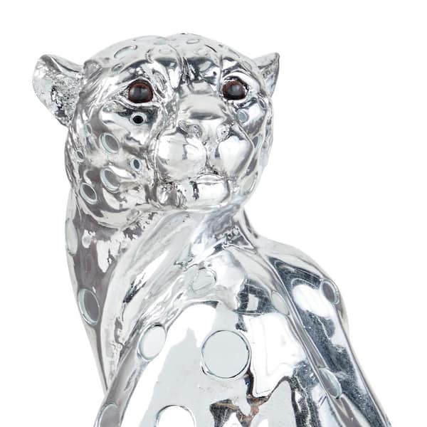 26 GIANT Leopard Statue, Luxurious Diamond Design Cheetah Figure