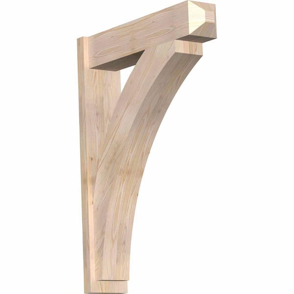 Ekena Millwork 8 in. x 44 in. x 32 in. Douglas Fir Thorton Craftsman Smooth Outlooker