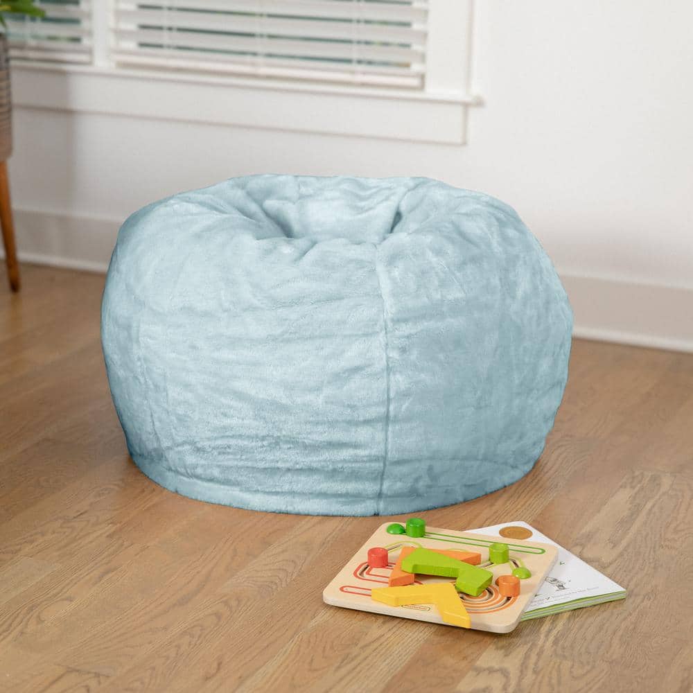 Carnegy Avenue Teal Furry Fabric Bean Bag CGA-DG-526973-TE-HD