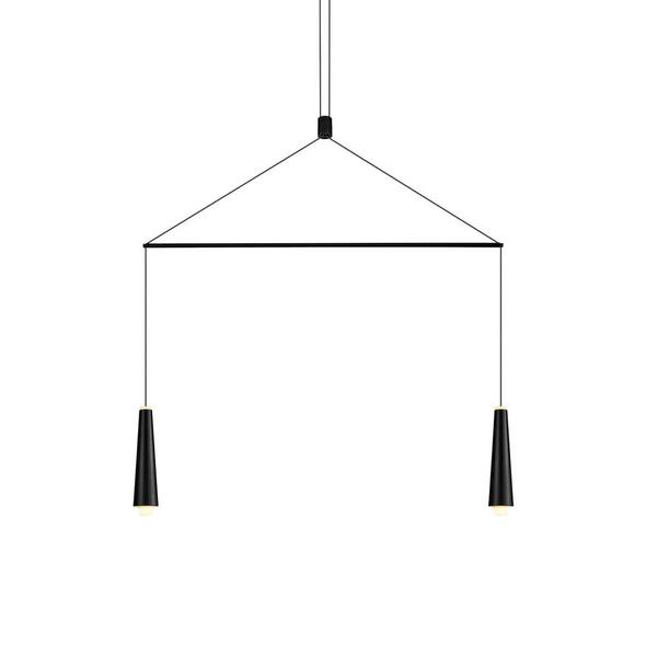 VONN Lighting Expression 6-Watt Black Integrated LED Double Pendant Lighting Fixture