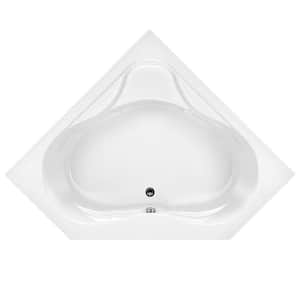 Colony 60 in. x 60 in. Neo Angle Soaking Bathtub with Center Hand Drain in White