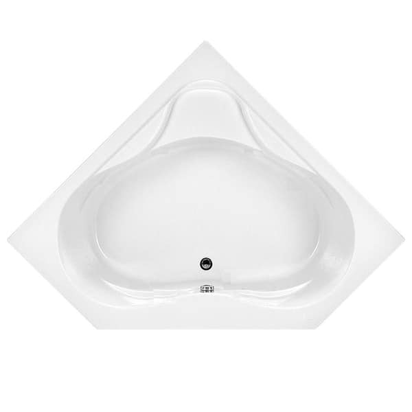 American Standard Colony 60 in. x 60 in. Neo Angle Soaking Bathtub with Center Hand Drain in White
