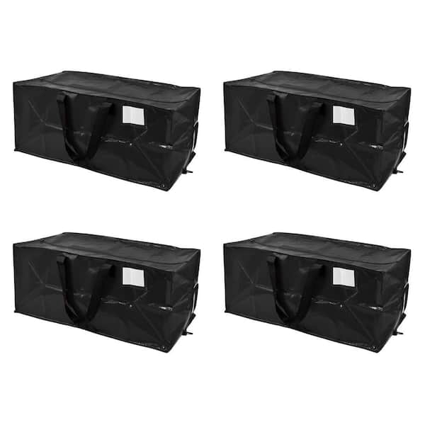 20 gal. Heavy-Duty Moving and Storage Bag Black Polypropylene (4-Pack)