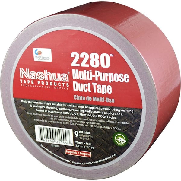 Nashua Tape 2.83 in. x 60.1 yds. 2280 Multi-Purpose Duct Tape in Burgundy