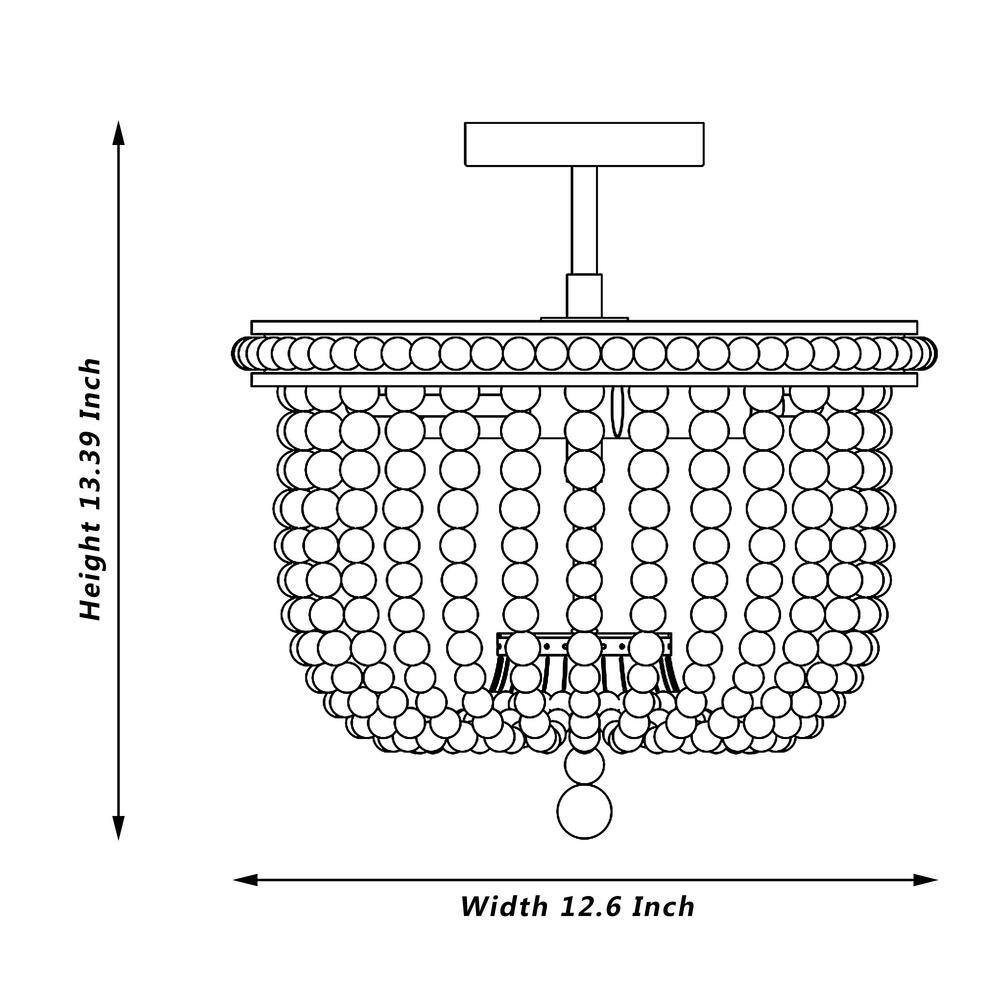 White and Gold Modern Vanity Flush Mount Light