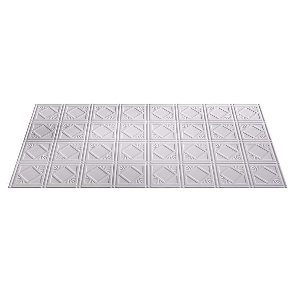 Matte White 48'' x 24'' Decorative Vinyl Ceiling Tiles