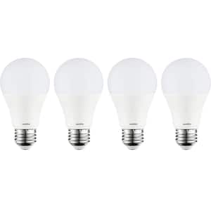 100-Watt Equivalent A19 1500 Lumens Medium E26 Base Frosted LED Light Bulb in Warm White 2700K (4-Pack)