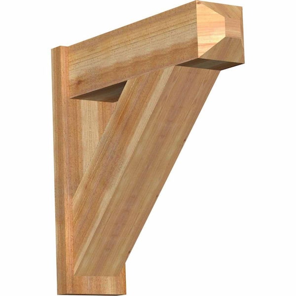 Ekena Millwork 8 in. x 28 in. x 28 in. Traditional Craftsman Rough Sawn Western Red Cedar Outlooker